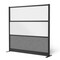 Luxor Modular Wall Room Divider System - Black Frame - 70in. x 70in. Starter Wall - Wide Paneling MW-7070-FWCGWB - alternate 1